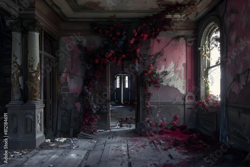 Victorian Mansion Reclaimed Eerie Flower Arch Decorates Forgotten Entryway