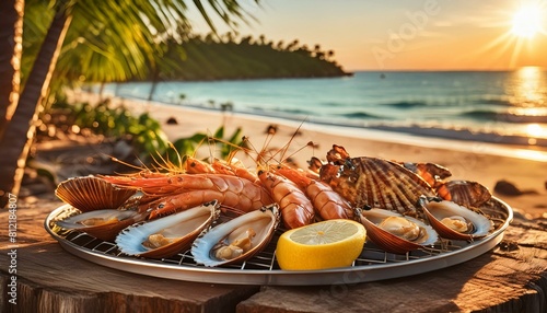 Enjoy a seafood barbecue party on the island
