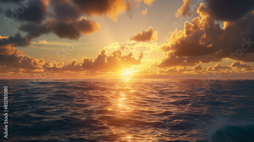 beautiful sunrise over the sea #812185080