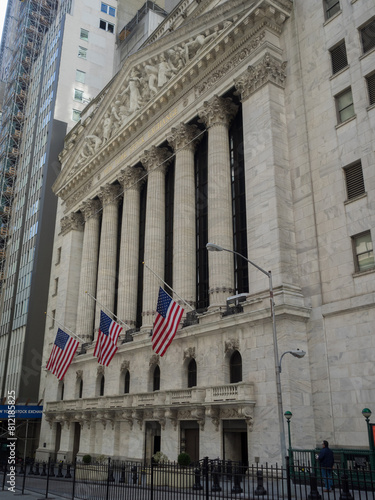 Obraz na płótnie New York Stock Exchange building in Downtown Manhattan w salonie