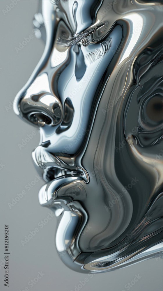 abstract Metallic face abstract Metallic face