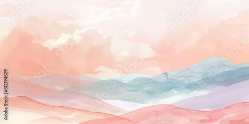 Abstract watercolor background with soft pastel colors. Delicate and airy  perfect for a relaxing atmosphere.