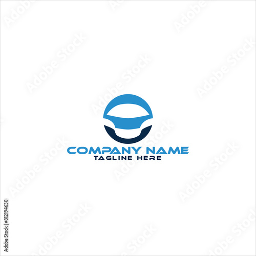 Trucking company emblem ready made logo vector isolated
