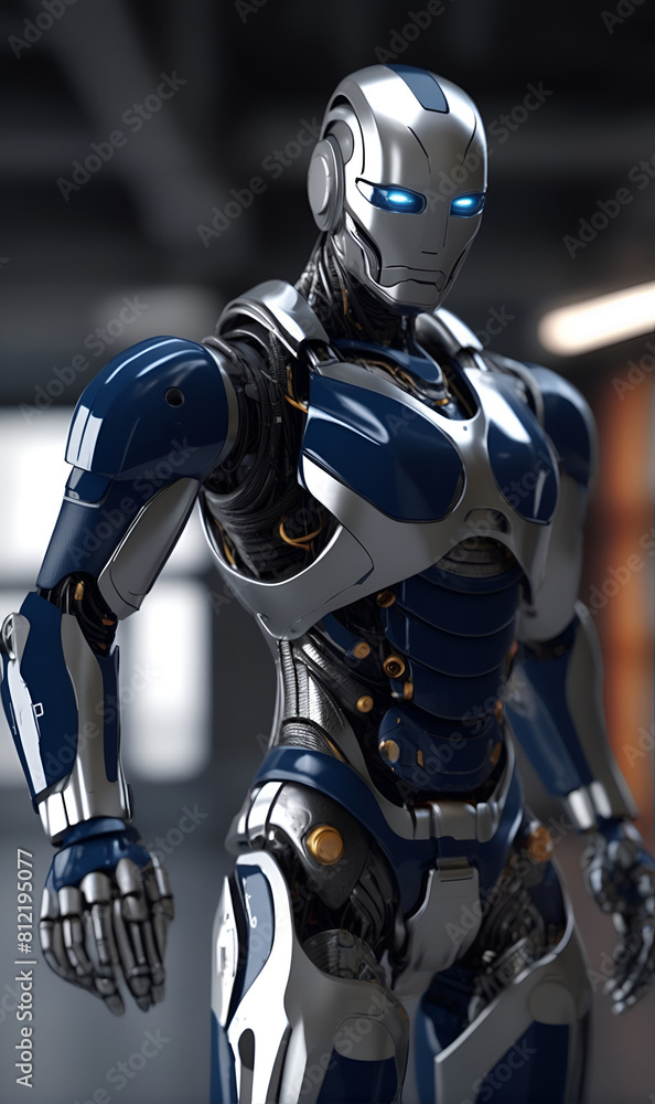 A robot, a robot with artificial intelligence A robot, a robot with artificial intelligence