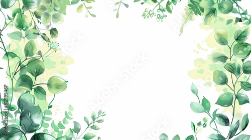 Leafy green frame with a fresh nature inspired design