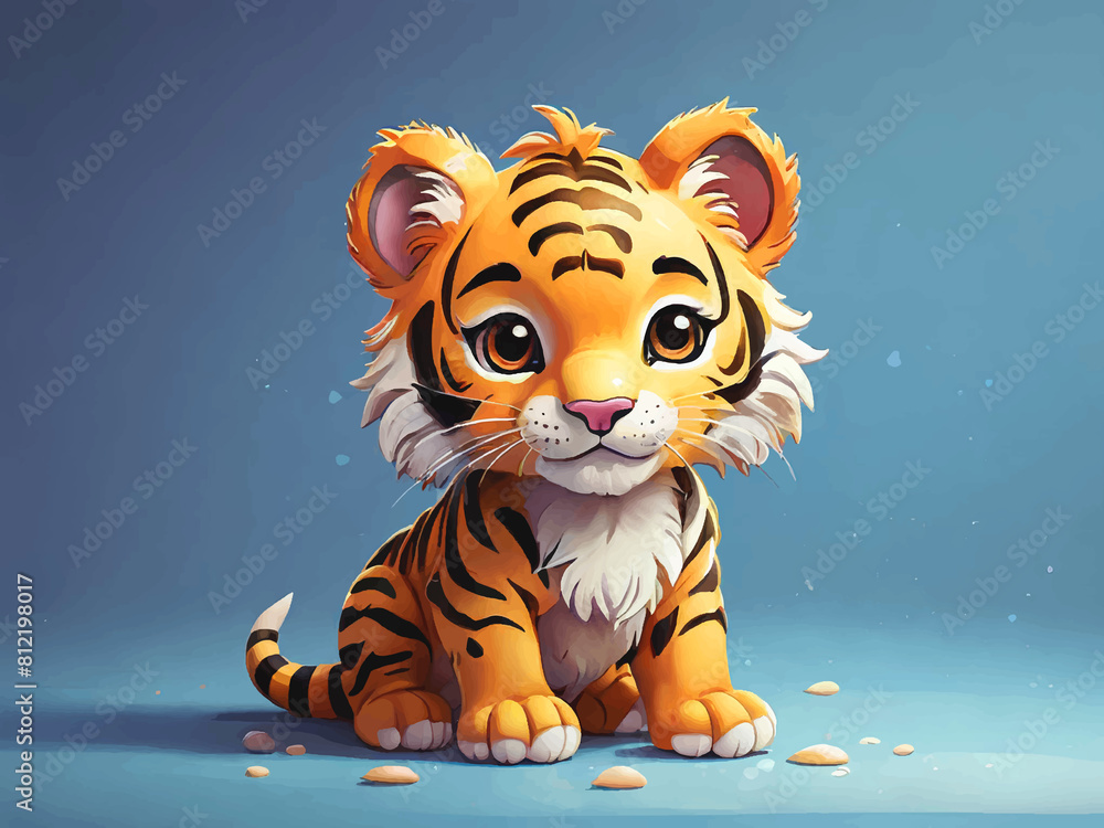 tiger cub with a ball tiger cub with a ball