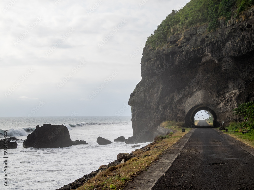 Santa Catarina Tunnel by the sea in São Tomé island