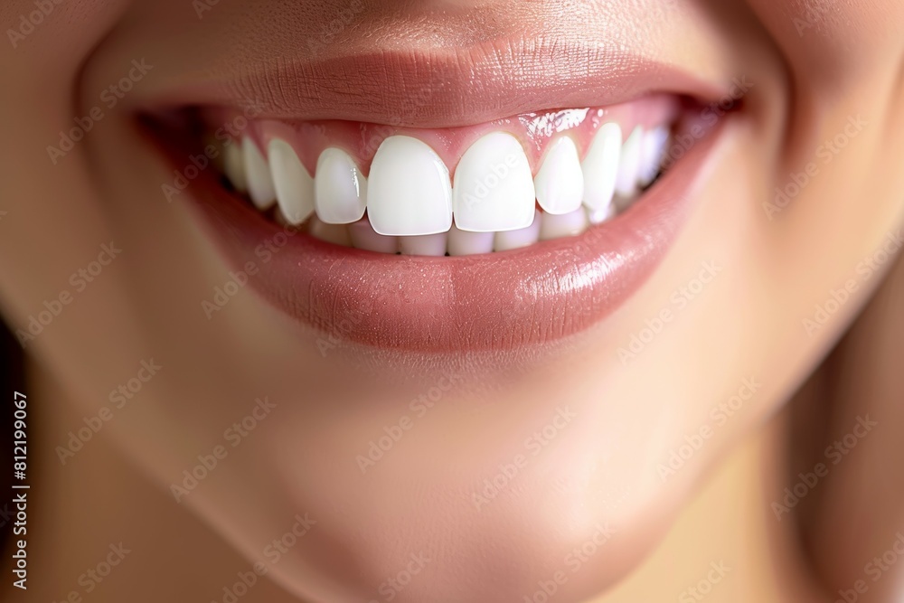 A woman with a big smile showing her teeth A woman with a big smile showing her teeth