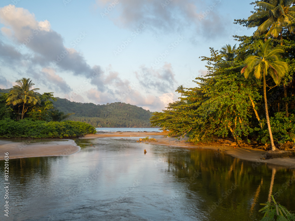 Tropical landscape of São Tomé