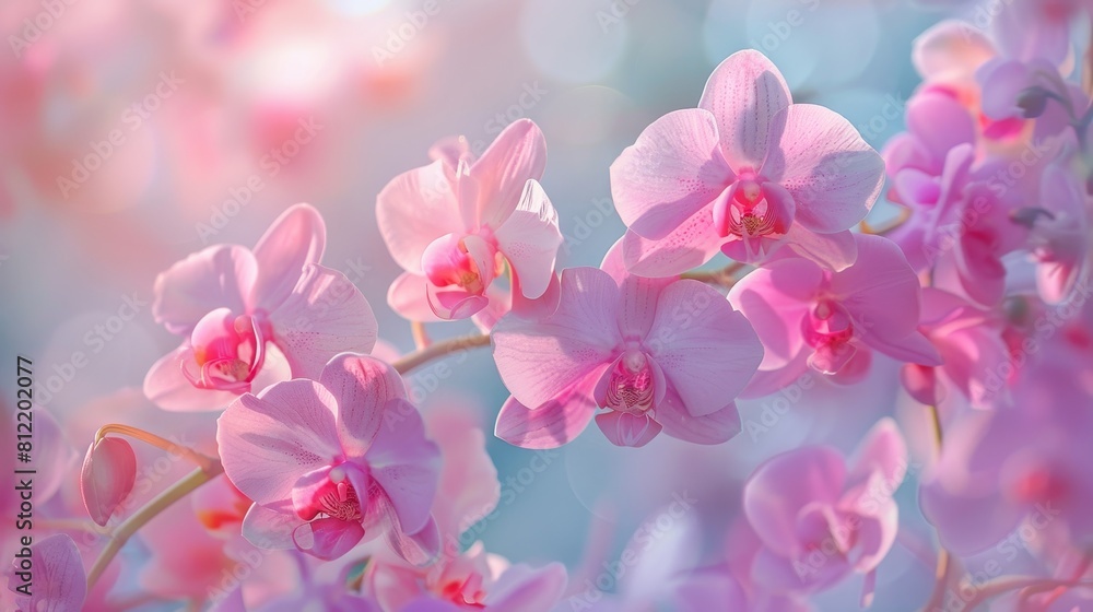 A pink flower with a white center is on a stem A pink flower with a white center is on a stem