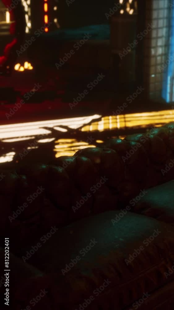 sci fi futuristic interior with neon lights sci fi futuristic interior with neon lights