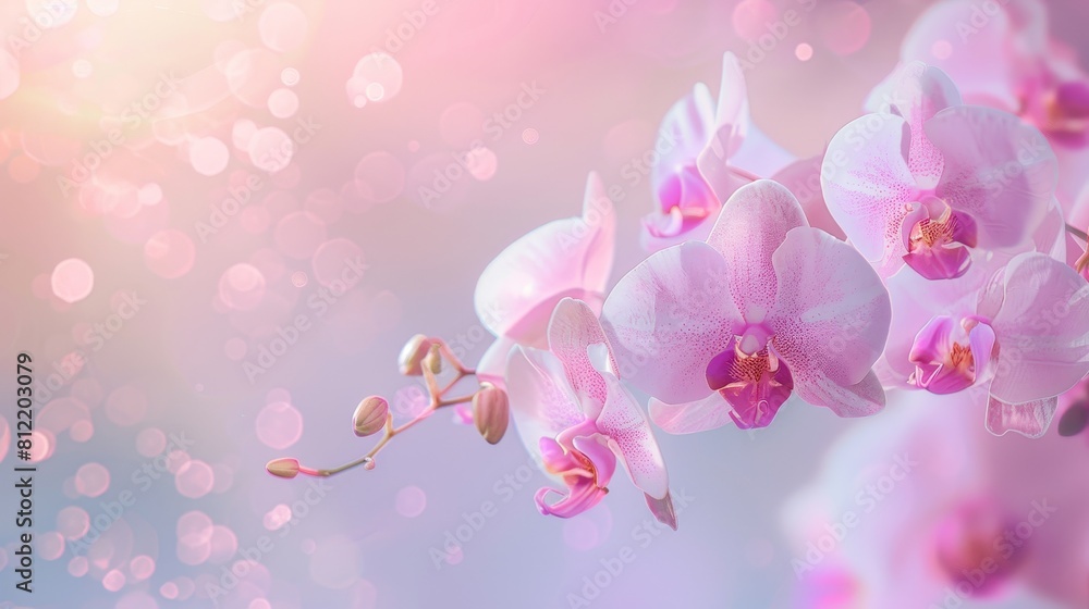 A pink and purple flower with a blue background A pink and purple flower with a blue background
