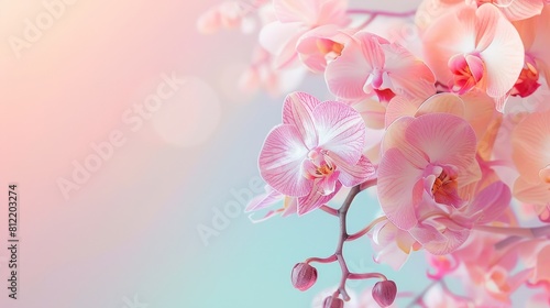 A pink and white flower with a pink stem © Sunijsa