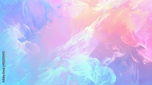 A colorful, abstract background with a pink, blue, and yellow gradient