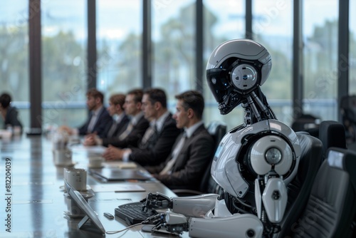 chatgpt, office, robot, ai, unemployment, llm, dystopic, corporate, openai, future, anthropic, automation photo