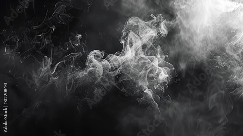 A dark room with a lot of smoke and steam