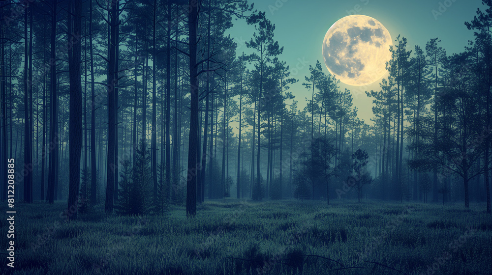 Fototapeta premium forest in the night