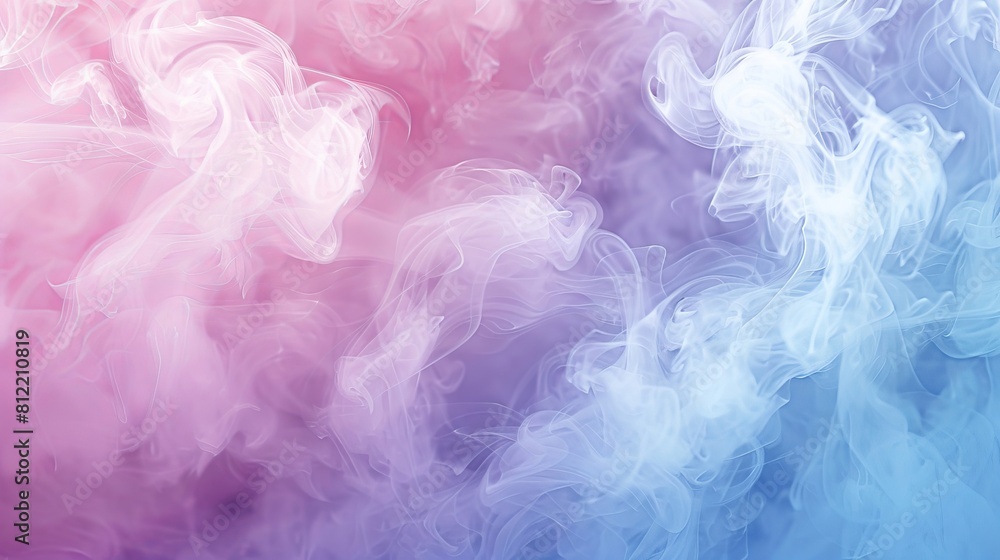 A colorful smoke cloud with blue, pink, and white tones A colorful smoke cloud with blue, pink, and white tones