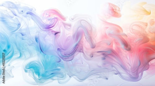 A colorful smokey background with a white smokey foreground © Sunijsa