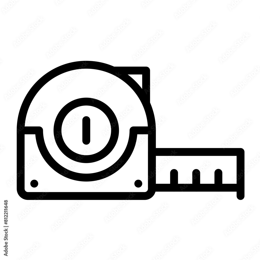 Tape measure vector icon style Tape measure vector icon style