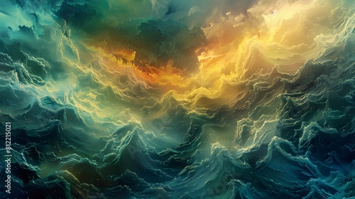 Dive into the depths of the digital canvas to craft an ethereal abstract landscape. photo