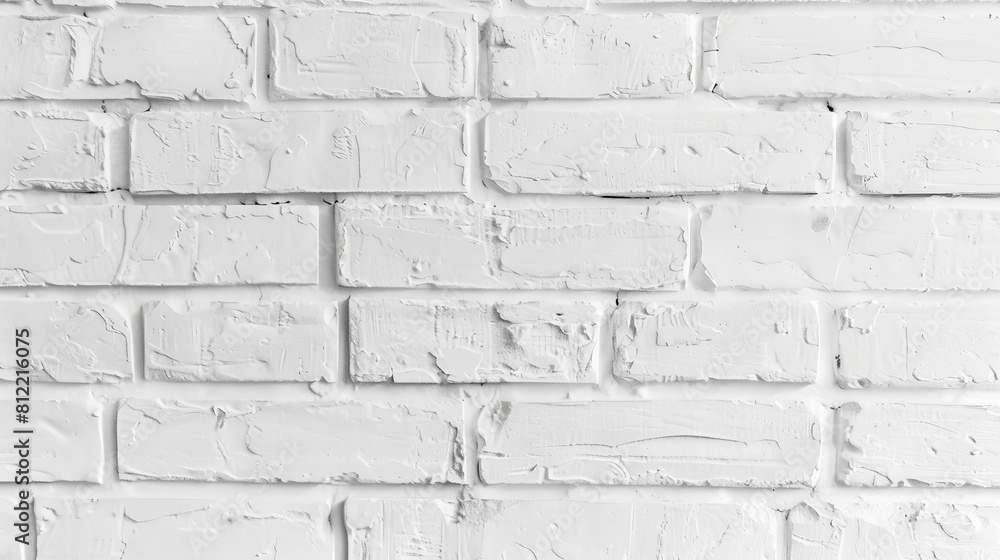 High-resolution image showcasing a white painted brick wall, perfect for backgrounds, with visible texture detail and subtle variations in paint coverage, creating a contemporary, urban look High-resolution image showcasing a white painted brick wall, perfect for backgrounds, with visible texture detail and subtle variations in paint coverage, creating a contemporary, urban look