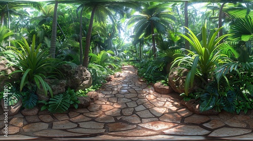 A trail path through the Mata Atlantica. Itatiaia, Brazil photo
