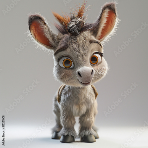 3d rendered photo of a donkey made with generative AI