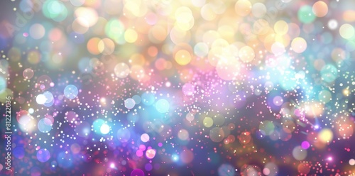 Vibrant  abstract background with colorful bokeh lights  perfect for creating a festive or dreamy atmosphere in various design projects  from greeting cards to advertisements