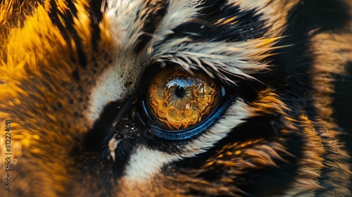 tiger eye close up.