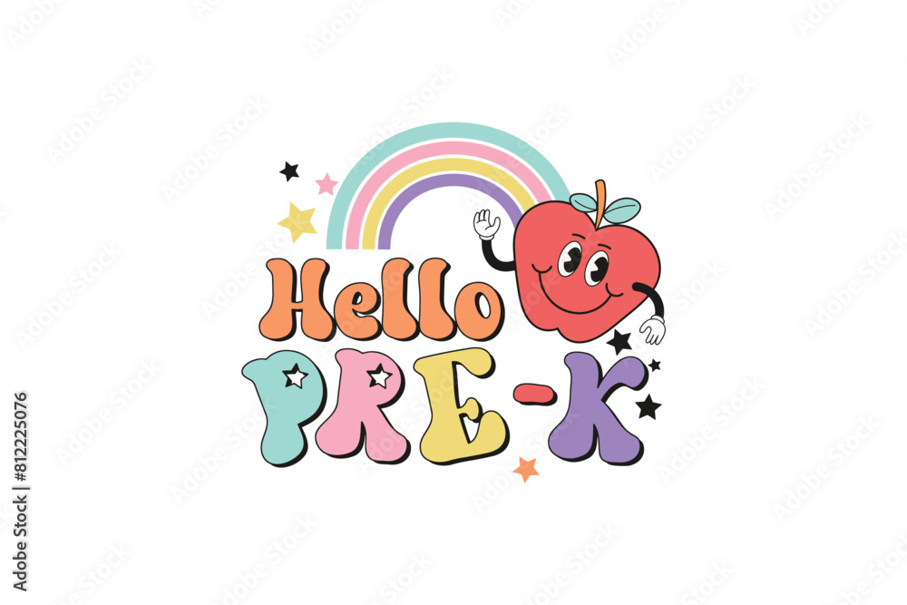 Hello Pre - K, Back to school Sublimation T shirt Design Hello Pre - K, Back to school Sublimation T shirt Design