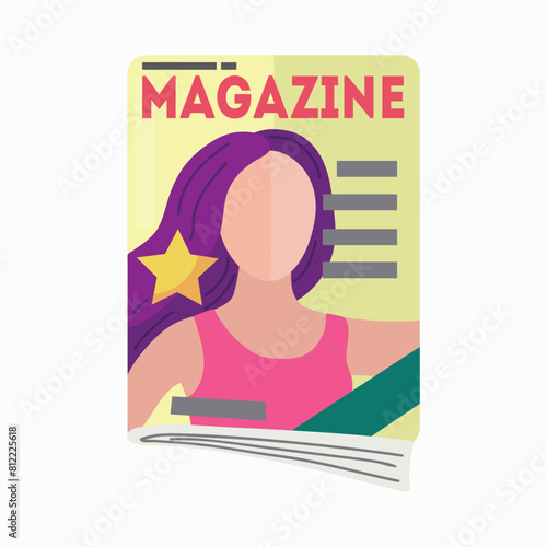 Magazine icon clipart isolated vector illustration