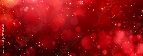 Enchanting red bokeh background sprinkled with glittering sparkles. Perfect for holiday designs. Valentine's day themes. Or any project requiring a touch of vibrant celebration and warm. Festive glow