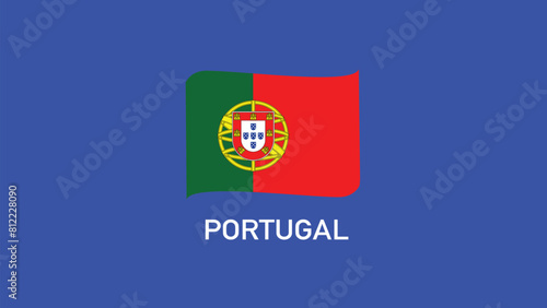 Free Download Portugal Flag Ribbon Teams European Nations 2024 Abstract Countries European Germany Football Symbol Logo Design Vector Illustration - GFXLoad