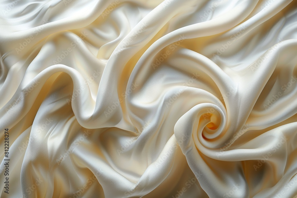 An image showcasing the intricate swirls and textures of white silk fabric, conveying a sense of sophistication and fines An image showcasing the intricate swirls and textures of white silk fabric, conveying a sense of sophistication and fines