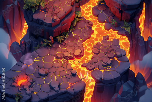 map level progression mobile game art
