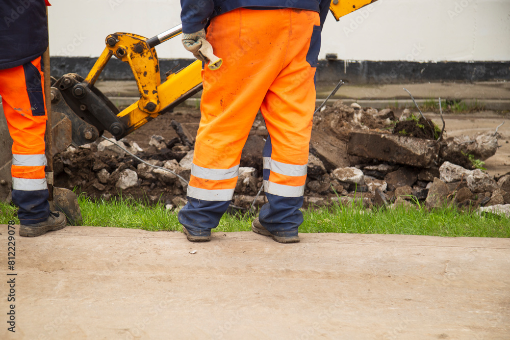 repair of roads and pedestrian paths in the city. repair of roads and pedestrian paths in the city.