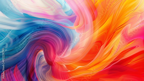Abstract Color Patterns: Vibrant swirls of color merge and blend, creating a dynamic and captivating abstract pattern that draws the eye and sparks the imagination