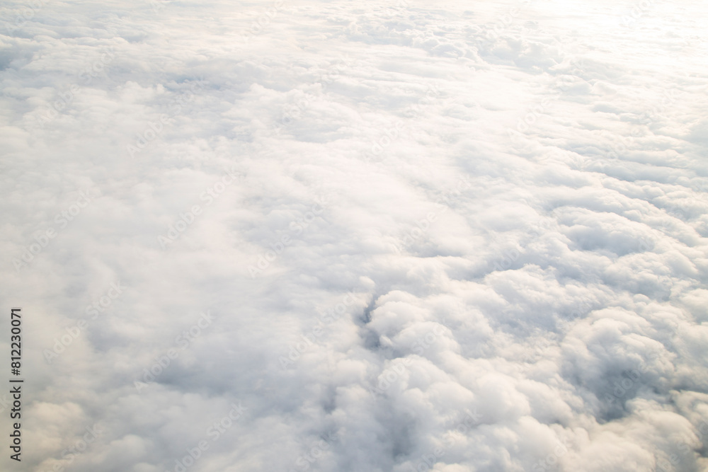 The wing of the aircraft, the view from the window of the aircraft. The wing of the aircraft, the view from the window of the aircraft.