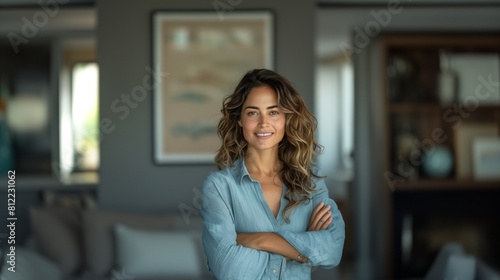 Portrait of a Hispanic woman in a professional setting