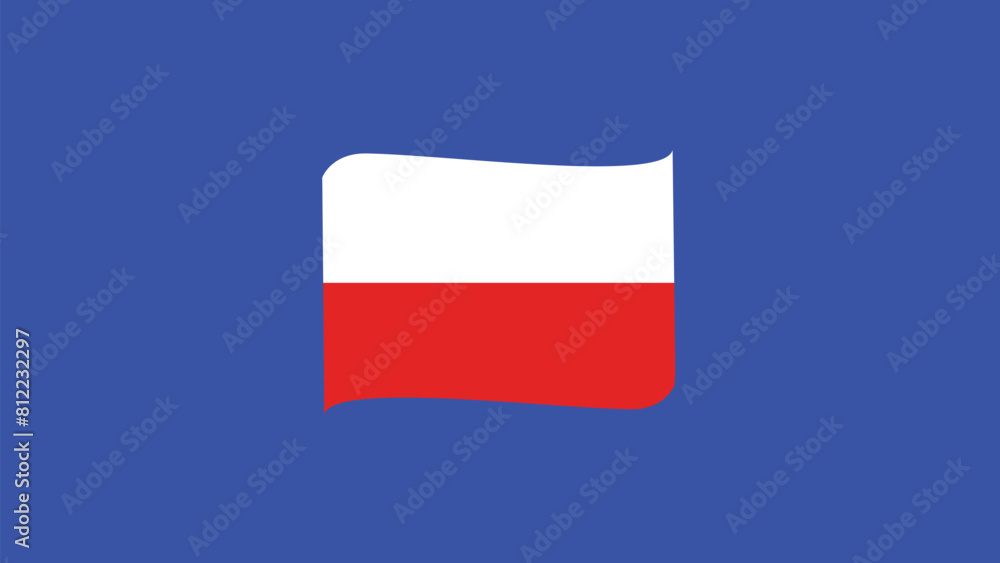 Poland Emblem Ribbon European Nations 2024 Teams Countries European Germany Football Symbol Logo Design Vector Illustration Poland Emblem Ribbon European Nations 2024 Teams Countries European Germany Football Symbol Logo Design Vector Illustration