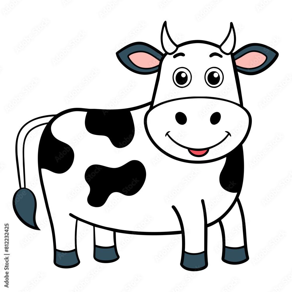 cow cartoon isolated on white cow cartoon isolated on white