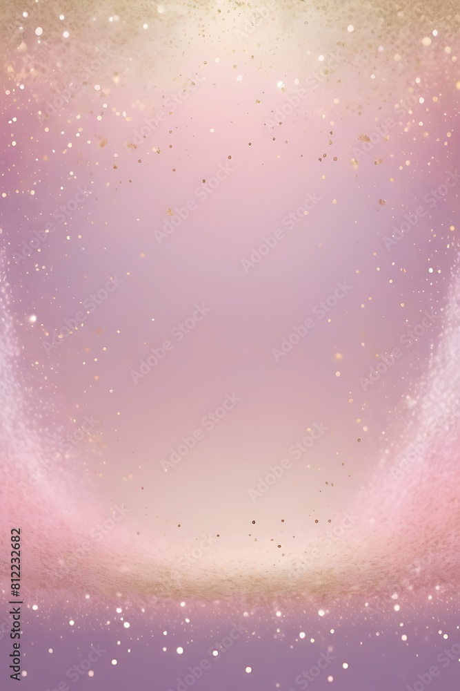 A dreamy vertical background with a pastel gradient from lilac to pale pink, accented with shimmering gold glitter particles A dreamy vertical background with a pastel gradient from lilac to pale pink, accented with shimmering gold glitter particles