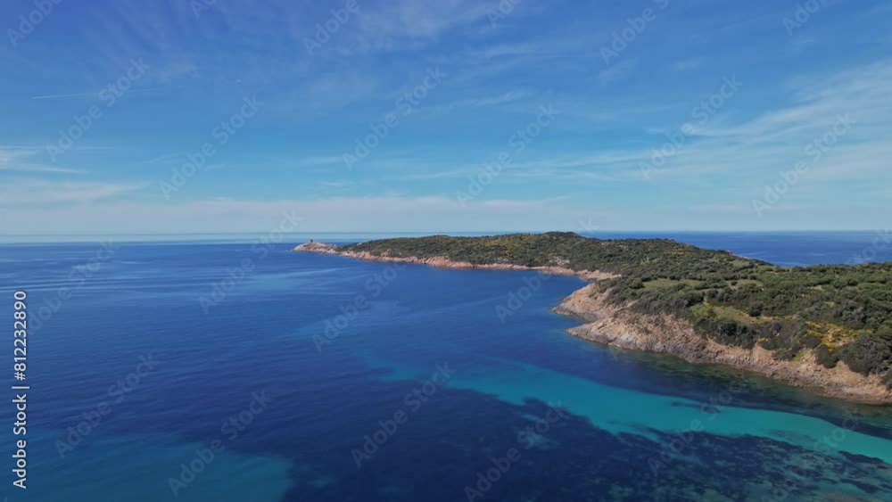 Aerial View of Small Island in the Middle of Ocean Aerial View of Small Island in the Middle of Ocean