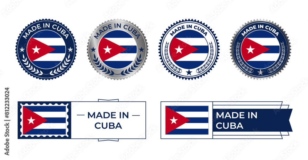Cuba Flag, Cuba Flag Stamp, Made in Cuba. Cuba Verified, Country Flag Stamp, Verified, Certified, Made in, Tag, Seal, Stamp, Silver, Flag, Icon vector. Cuba Flag, Cuba Flag Stamp, Made in Cuba. Cuba Verified, Country Flag Stamp, Verified, Certified, Made in, Tag, Seal, Stamp, Silver, Flag, Icon vector.