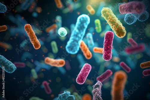 3d rendered illustration of a bacteria © Syeda