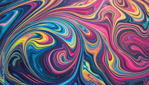 psychedelic multicolored abstract background with swirls fluids found liquify psychedelia illustration