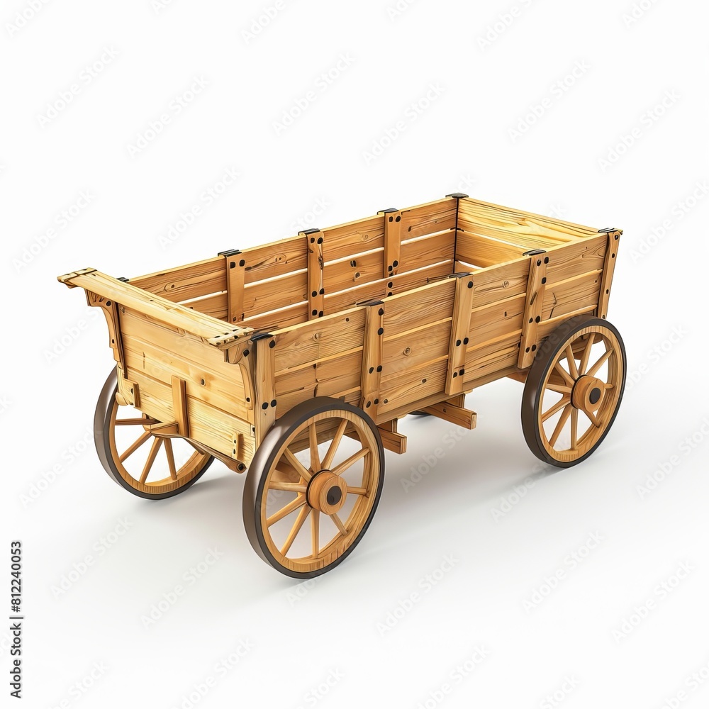 Beautiful Collapsible wagon isolated on white background 
