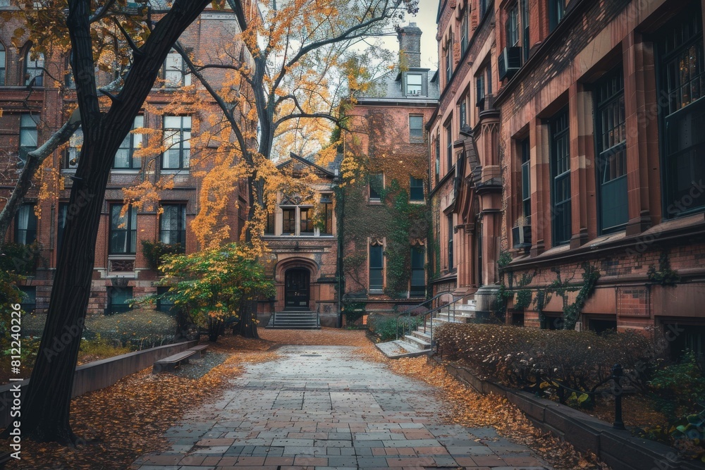 Fototapeta premium Majestic College Building on a Picturesque Campus
