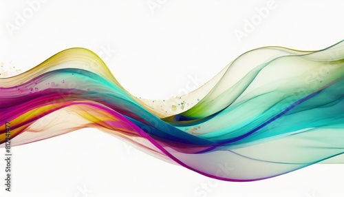 colorful abstract fluid wave on a white background ai generated